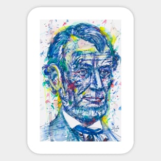 ABRAHAM LINCOLN watercolor and ink portrait .2 Sticker